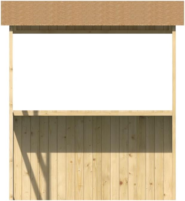 Anton Marktstand Gerätehaus, Marktbude Holz, Qualitäts Pultdach Fichte Verkaufsstand Holzhaus mit Theke, ohne Boden 170x180x200cm, multifunktionale Verkaufshütte mit großes Verkaufsfenster