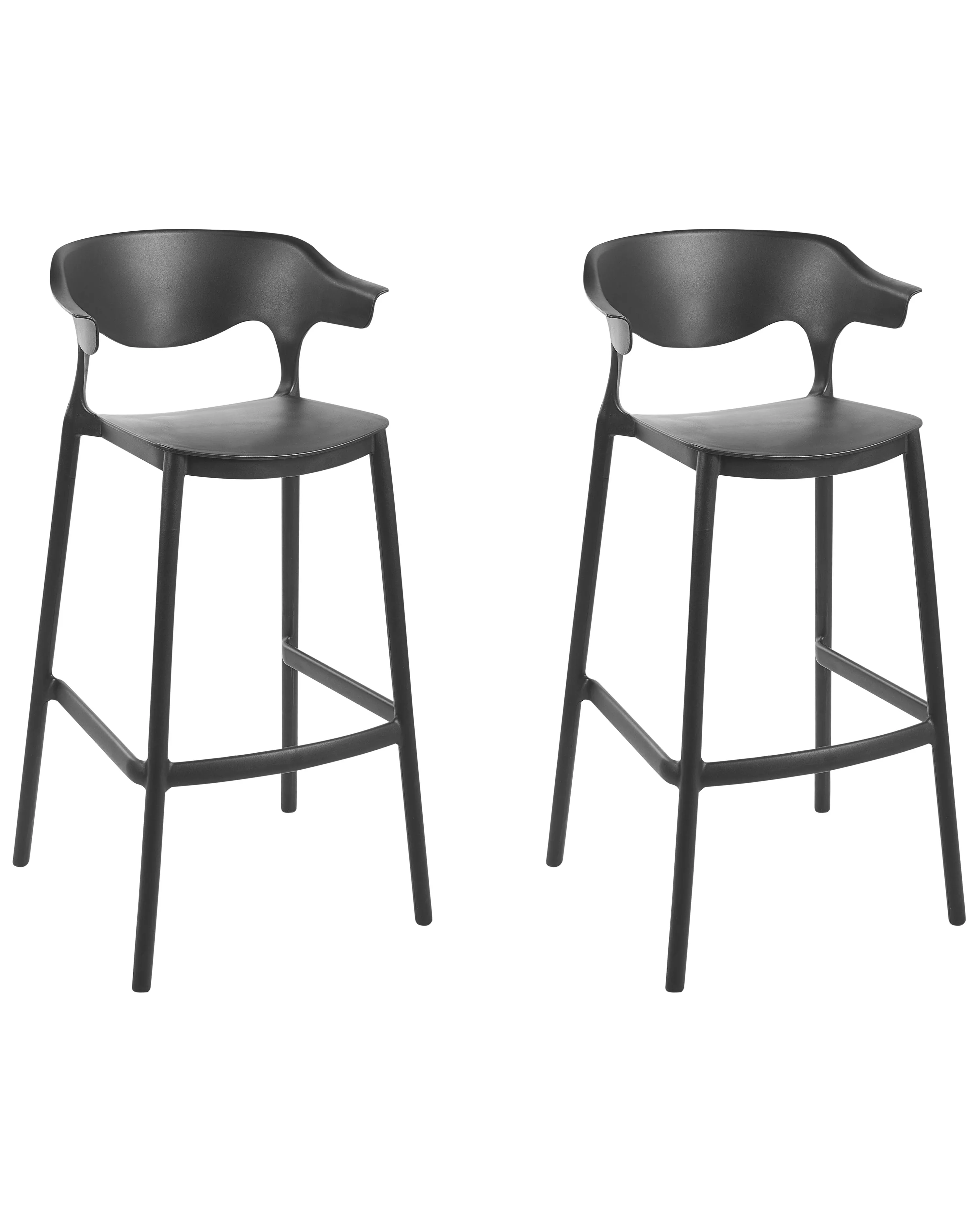 Set van 2 tuinbarkrukken GUBBIO Zwart