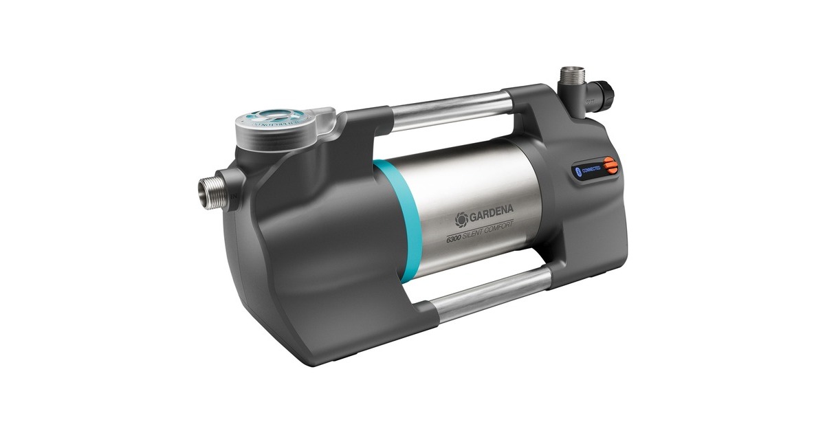 GARDENABesproeiingspomp 6300 SilentComfort  (Donkergrijs/roestvrij staal, 1050 Watt | Bluetooth)