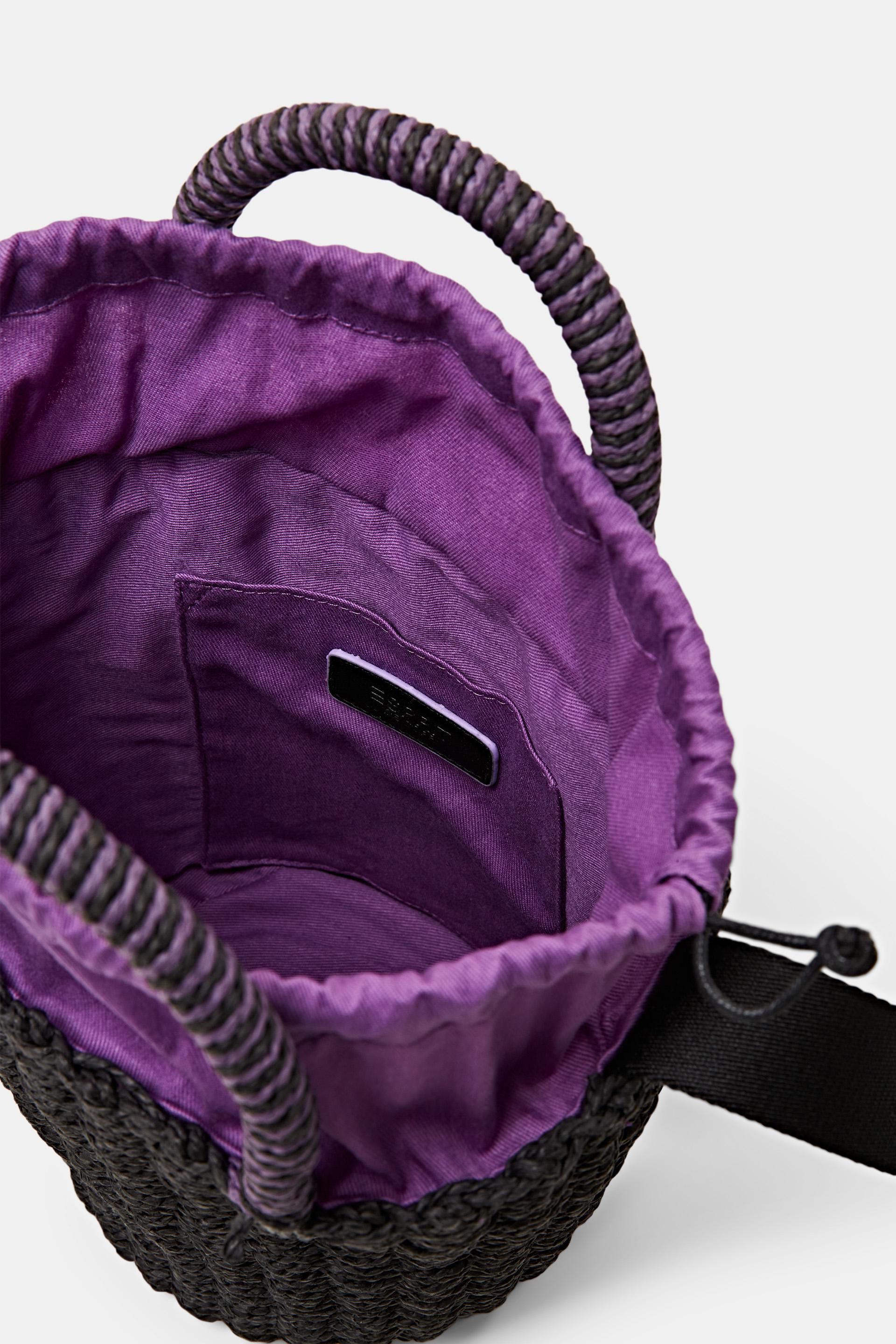 Sac seau en raphia à poignées