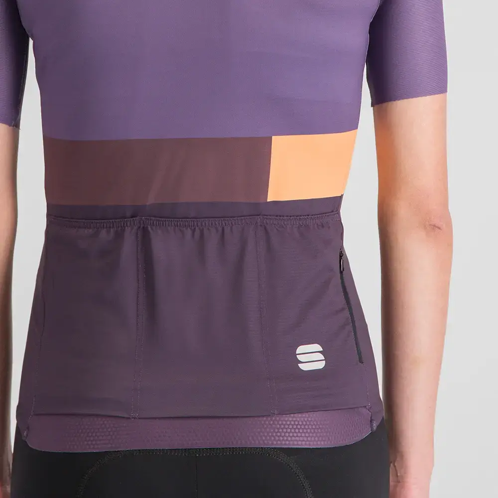 Sportful Snap Fietsshirt Korte Mouwen Paars Dames