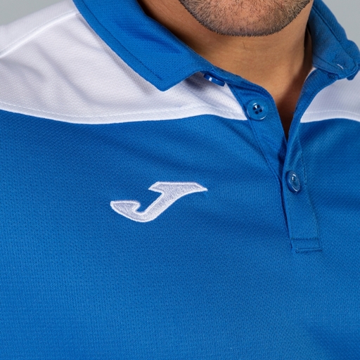 Camisa polo de manga curta Joma Hobby II Royal White