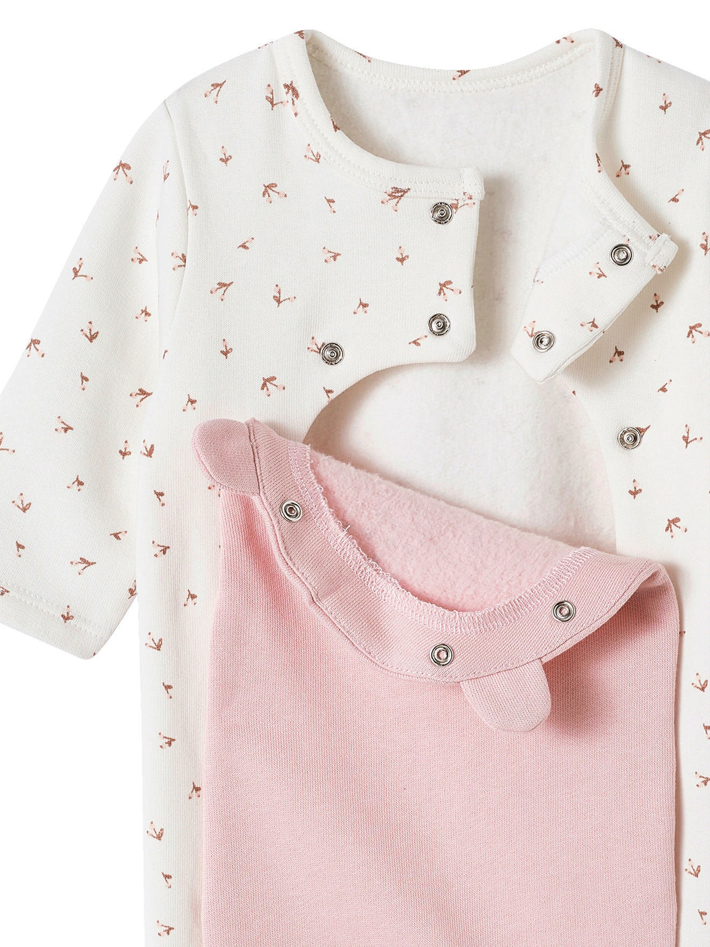 Vertbaudet Baby Strampler mit großer Windelöffnung pudrig rosa