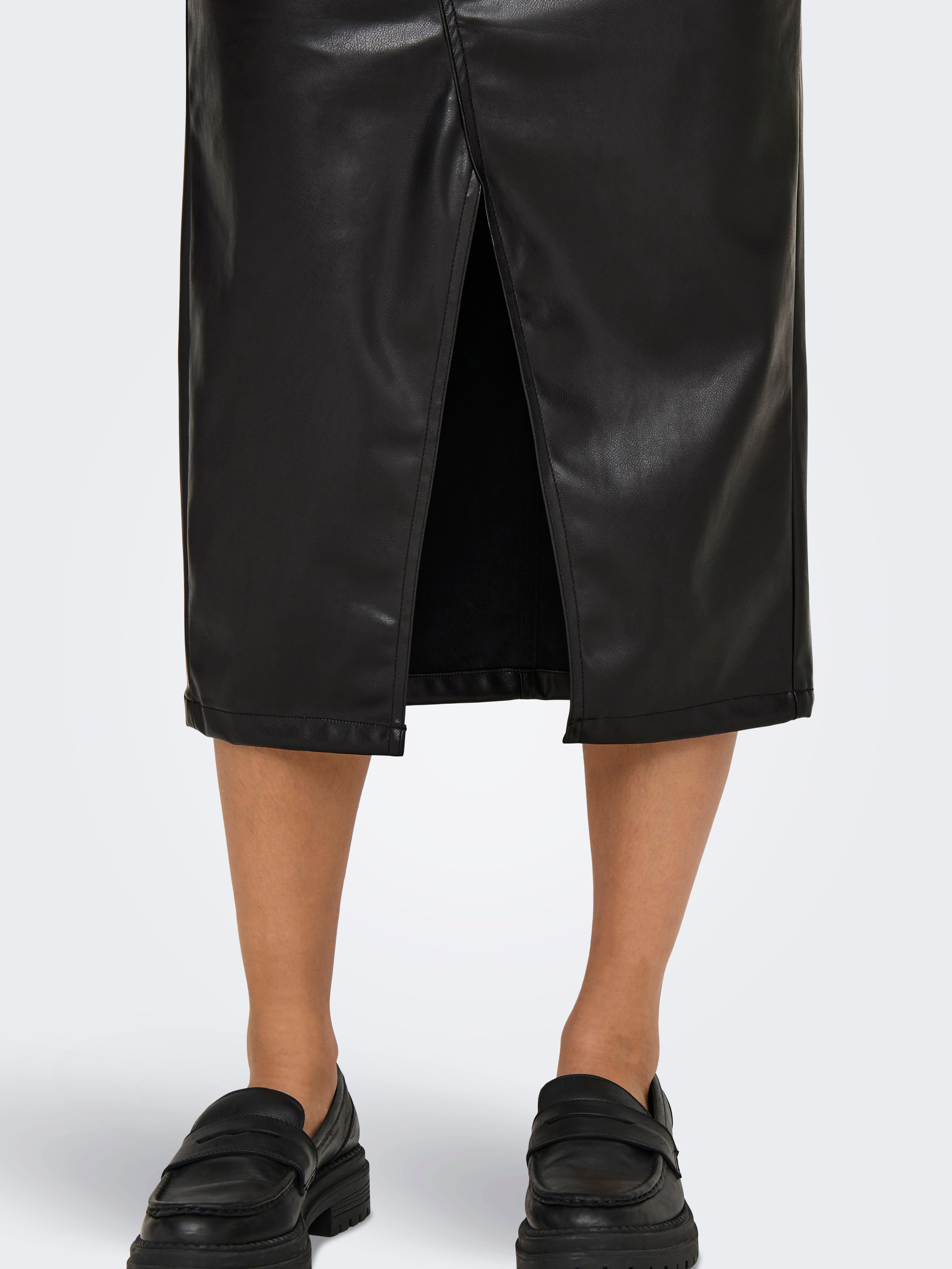 ONLLOLA-ELYNA Kunstlederrock Black