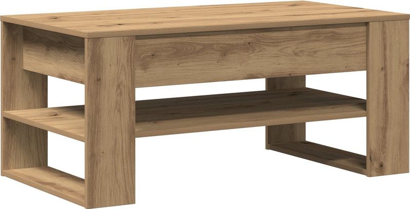 vidaXL - Salontafel - Bruin - Massief Eiken - 102x55x45 cm