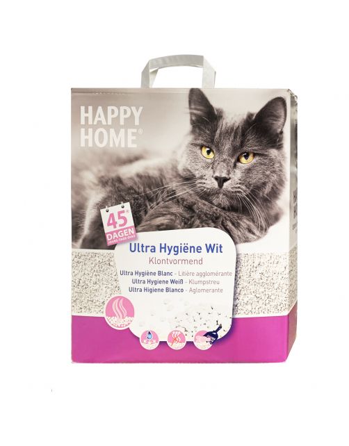 Happy Home Ultra Hygiëne Wit - Kattenbakvulling - 10 l