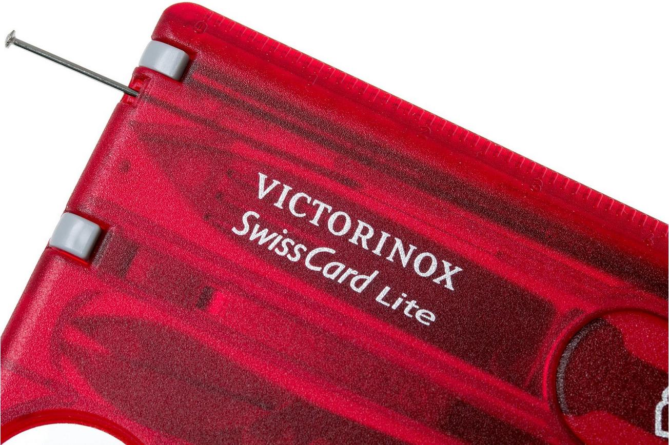 Victorinox SwissCard Lite transparant rood 0.7300.T