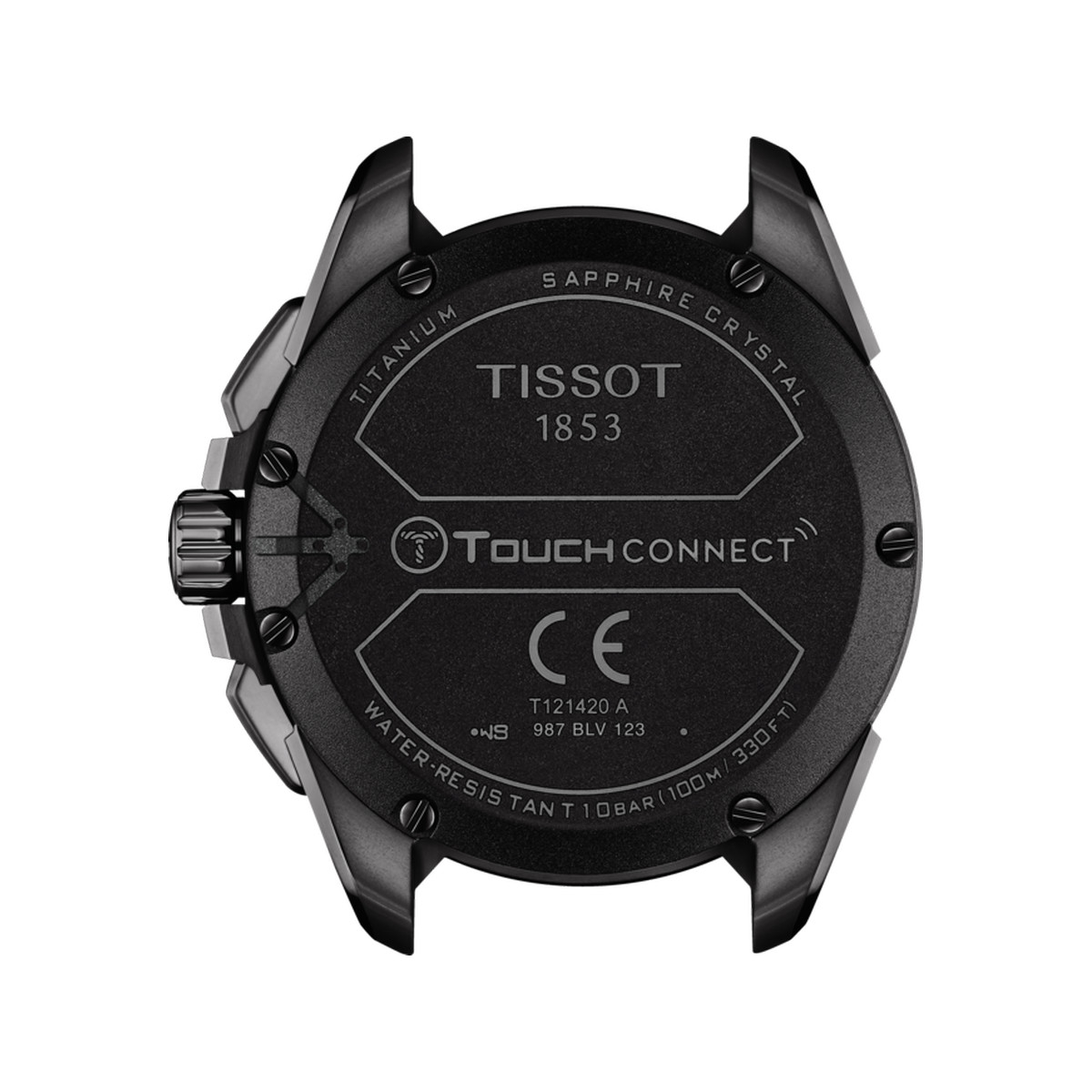 Montre Tissot homme titane bracelet caoutchouc noir