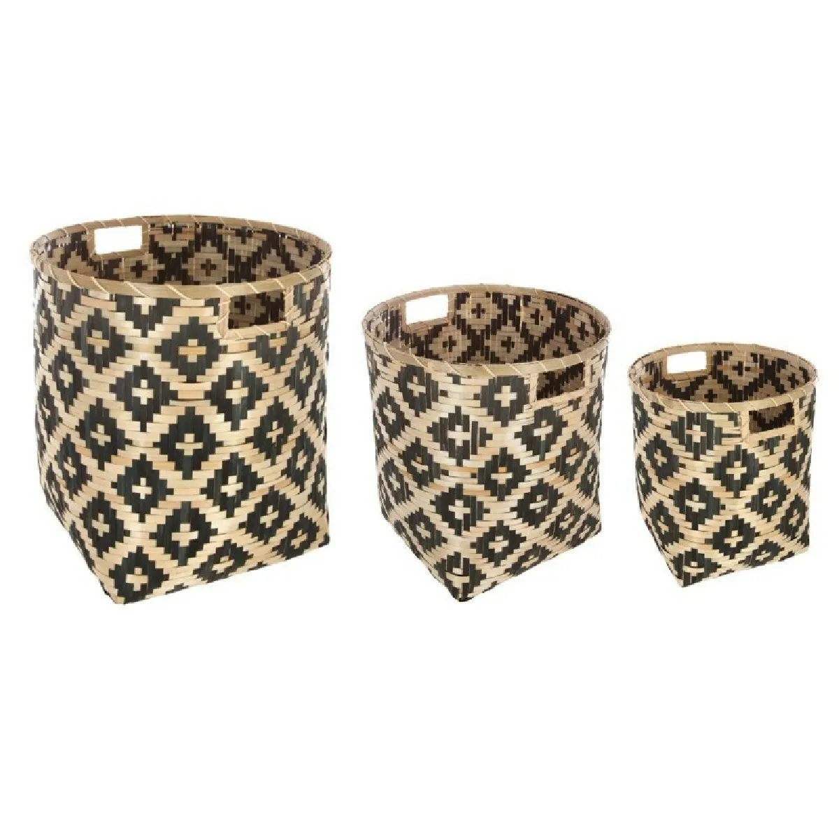 Lot de 3 Paniers Bambou