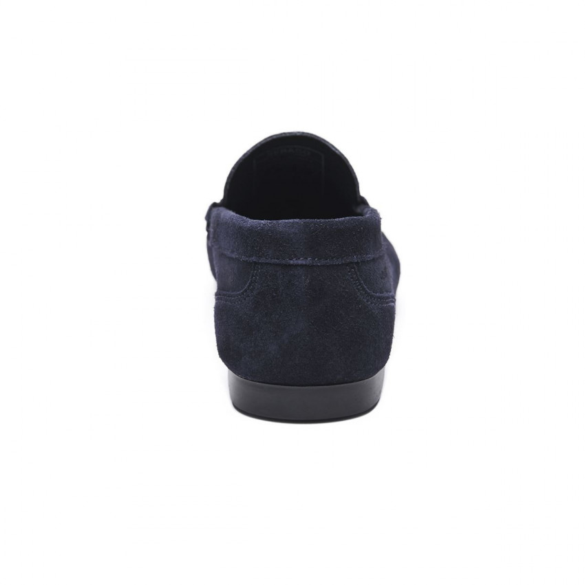 BYRON SUEDE Blue Navy MOCASSIN-Mocassin pour homme en cuir suede