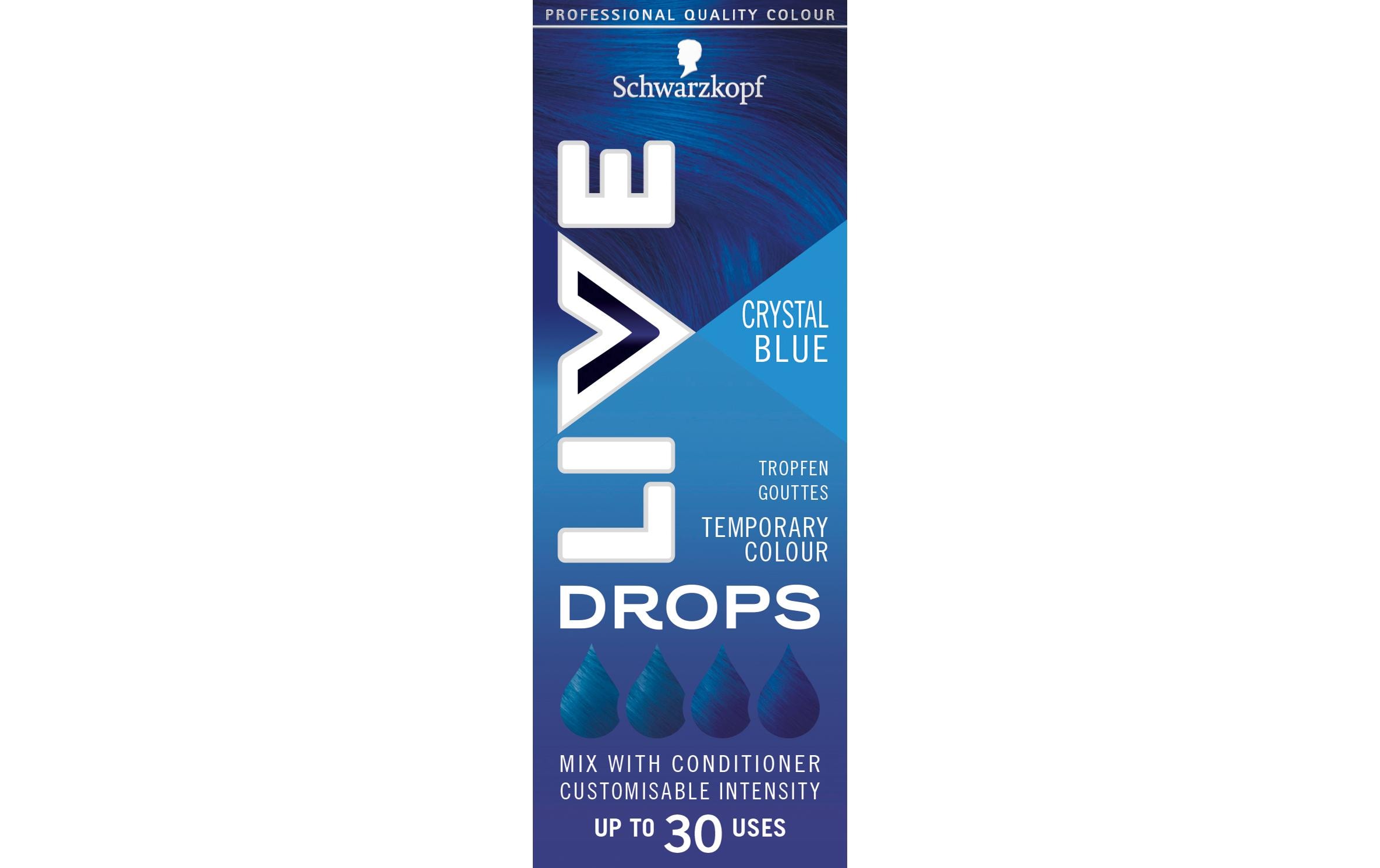 Haarcoloration Drops Crystal BlueHochpigmentierte Haarfarbe