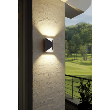 EGLO wandlamp Predazzo antraciet/wit