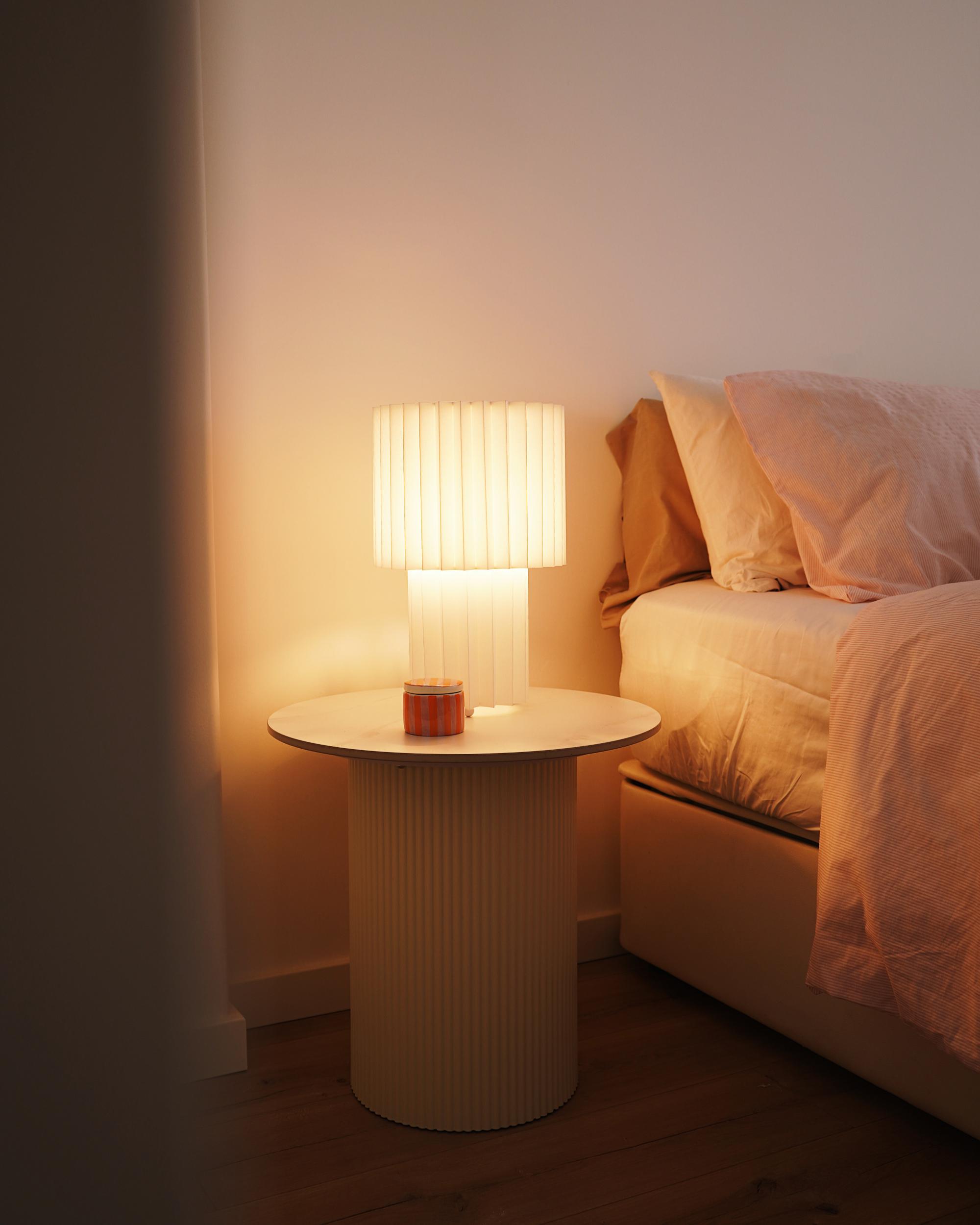 Tafellamp ALFEIOS Linnen Wit