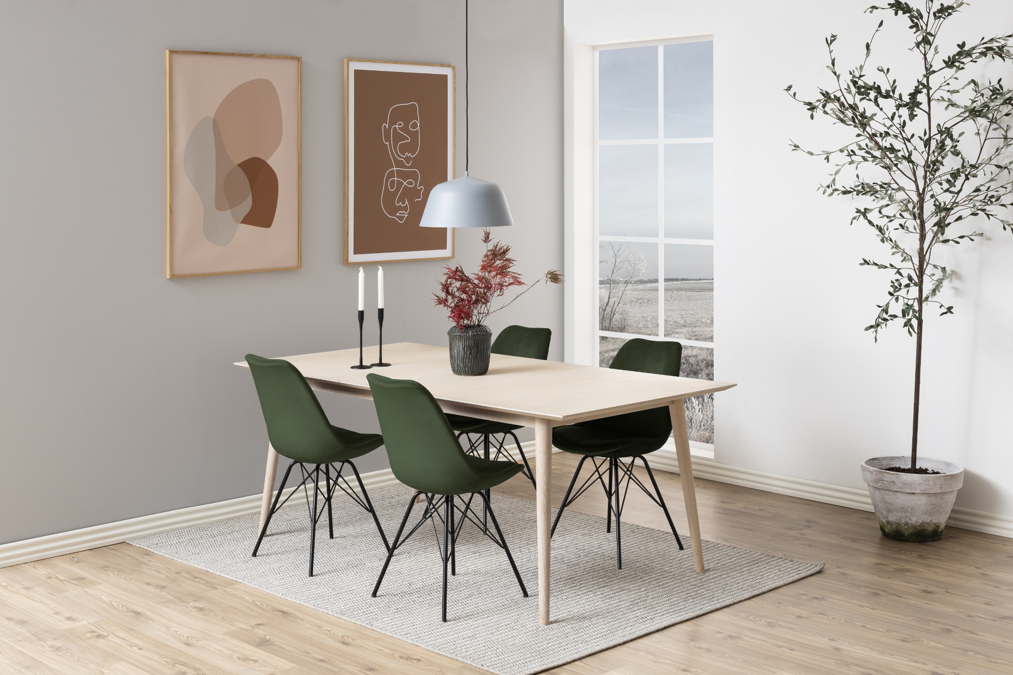 Lund Eetkamertafel - 200 x 100 cm - Licht Eiken