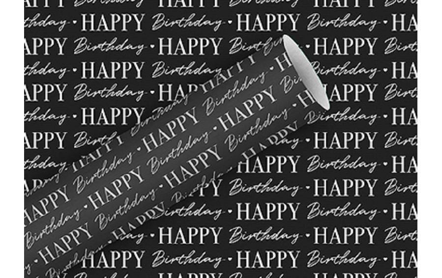 Geschenkpapier By Nature Kraft Graphic Birthday 2 m x 70 cmPapierrolle zum Einpacken von Geschenken