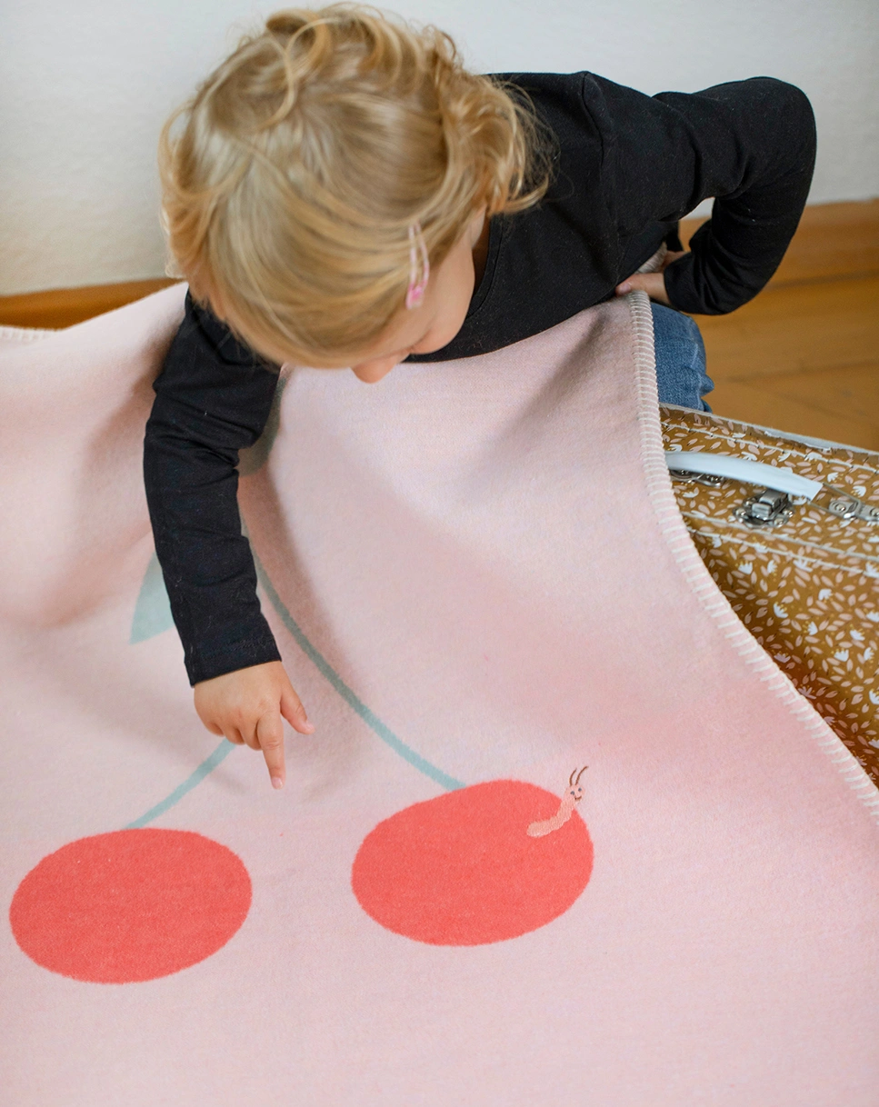 Babydecke LILI - WURM (70x90) in rosa