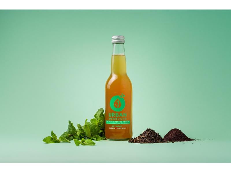 Urban Drinks Bio Kombucha Grüntee & Pfefferminze 0.33 l Der Bio Craft-Kombucha aus der Schweiz