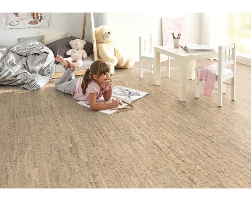 Kurkvloer Almada beige 90,5x29,5 cm 10,5 mm dik verpakking van 8