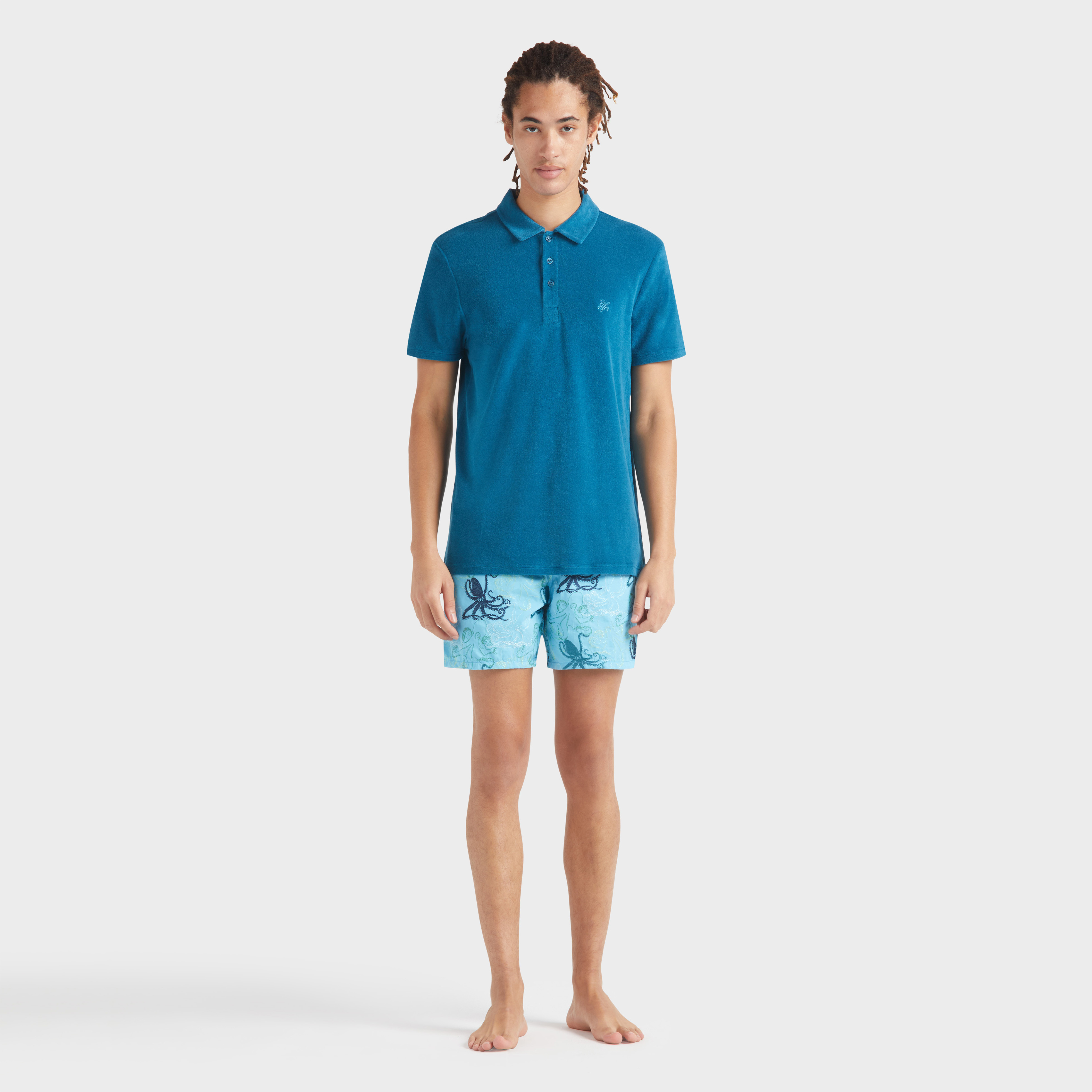 Polo en Coton Éponge Organique Homme Uni