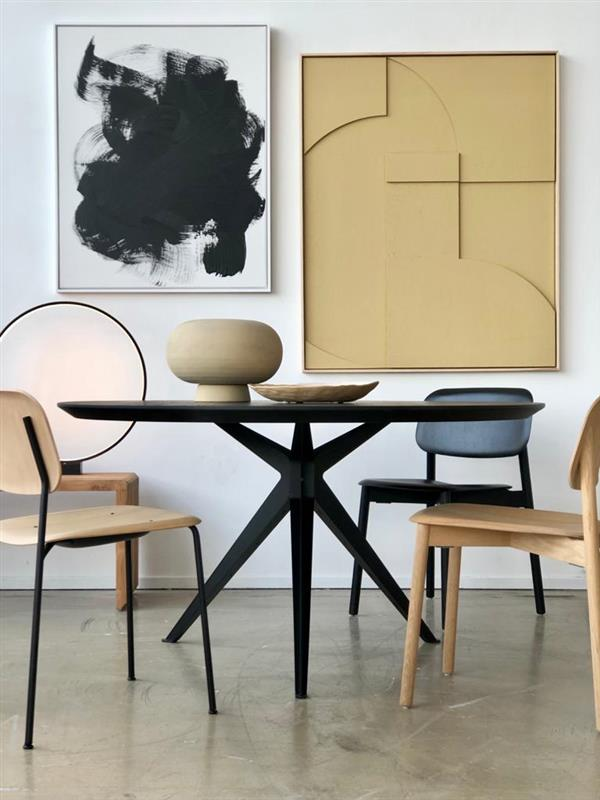 Eettafel Grayson antraciet ⌀140 cm