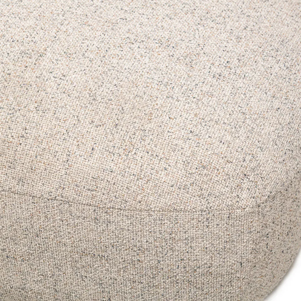 Salonstoel Swivel van metaal en beige fluweel
