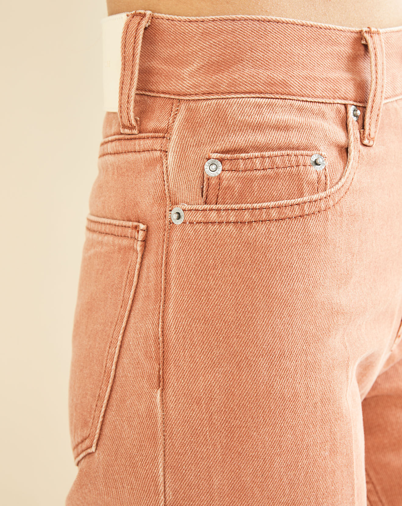 Bellerose Jean droit 100% Coton Bio Priest orangé