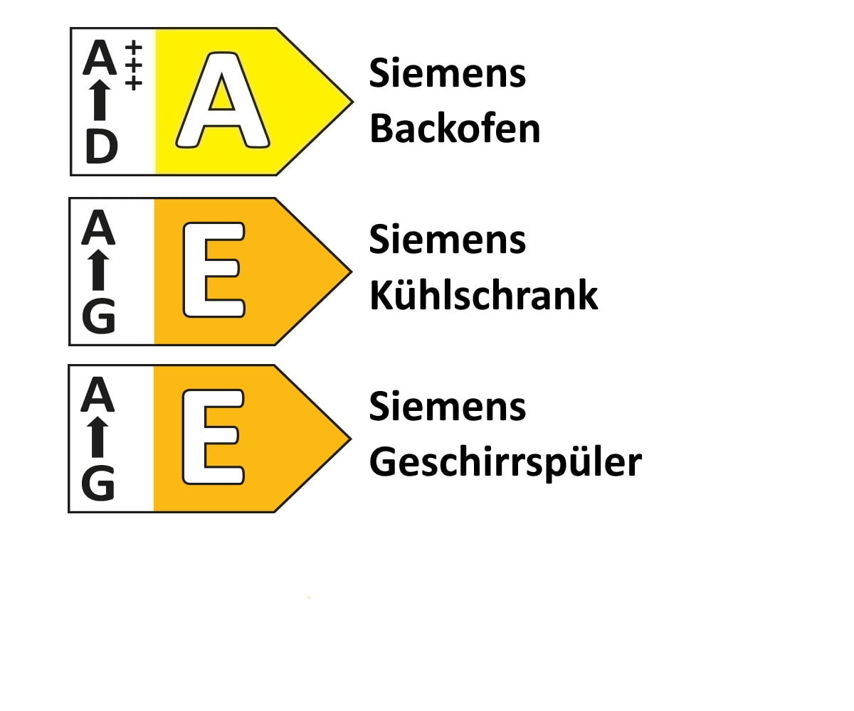 Einbauküche Bristol, Eukalyptus Esche Lack, inkl.Siemens Elektrogeräte
