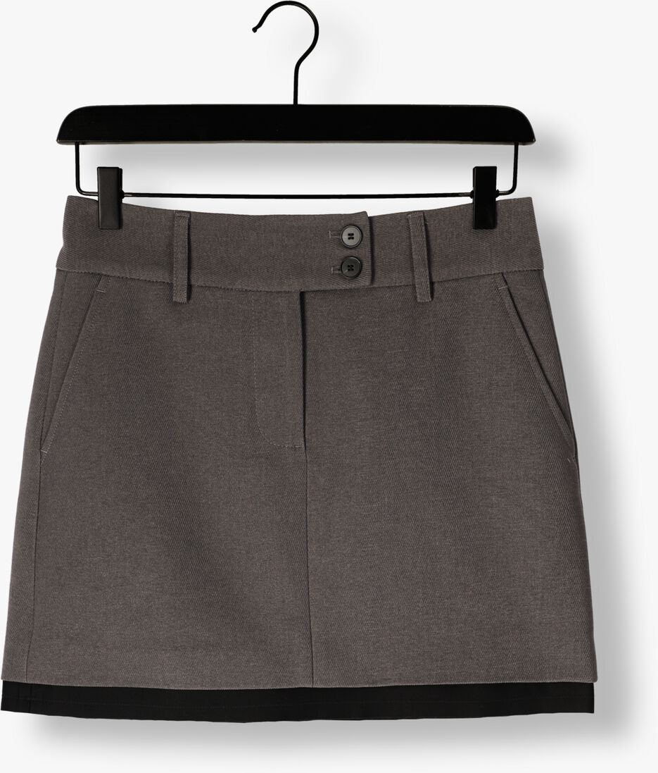 donkergrijze haute l'amitié minirok emerald crop skirt