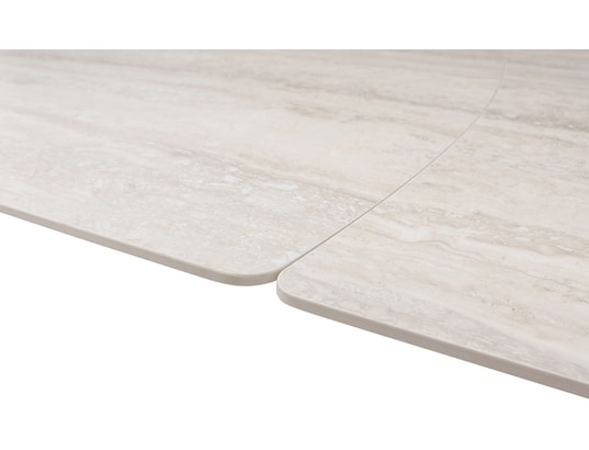 CONCEPT1 - Table Majestic travertin 200-300x100x76 100% céramique