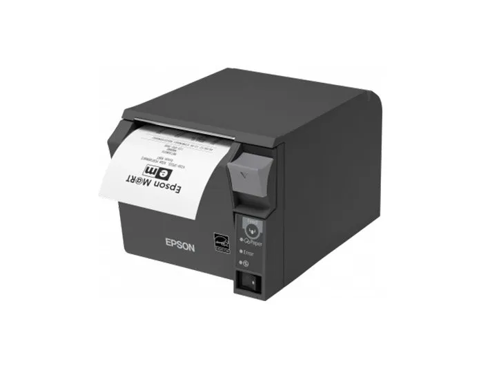Epson TM T70II - Kvitteringsprinter - termisk linje - Rulle (8 cm) - 180 dpi - op til 250 mm/sek. - USB 2.0, seriel - skærer - mørkegrå