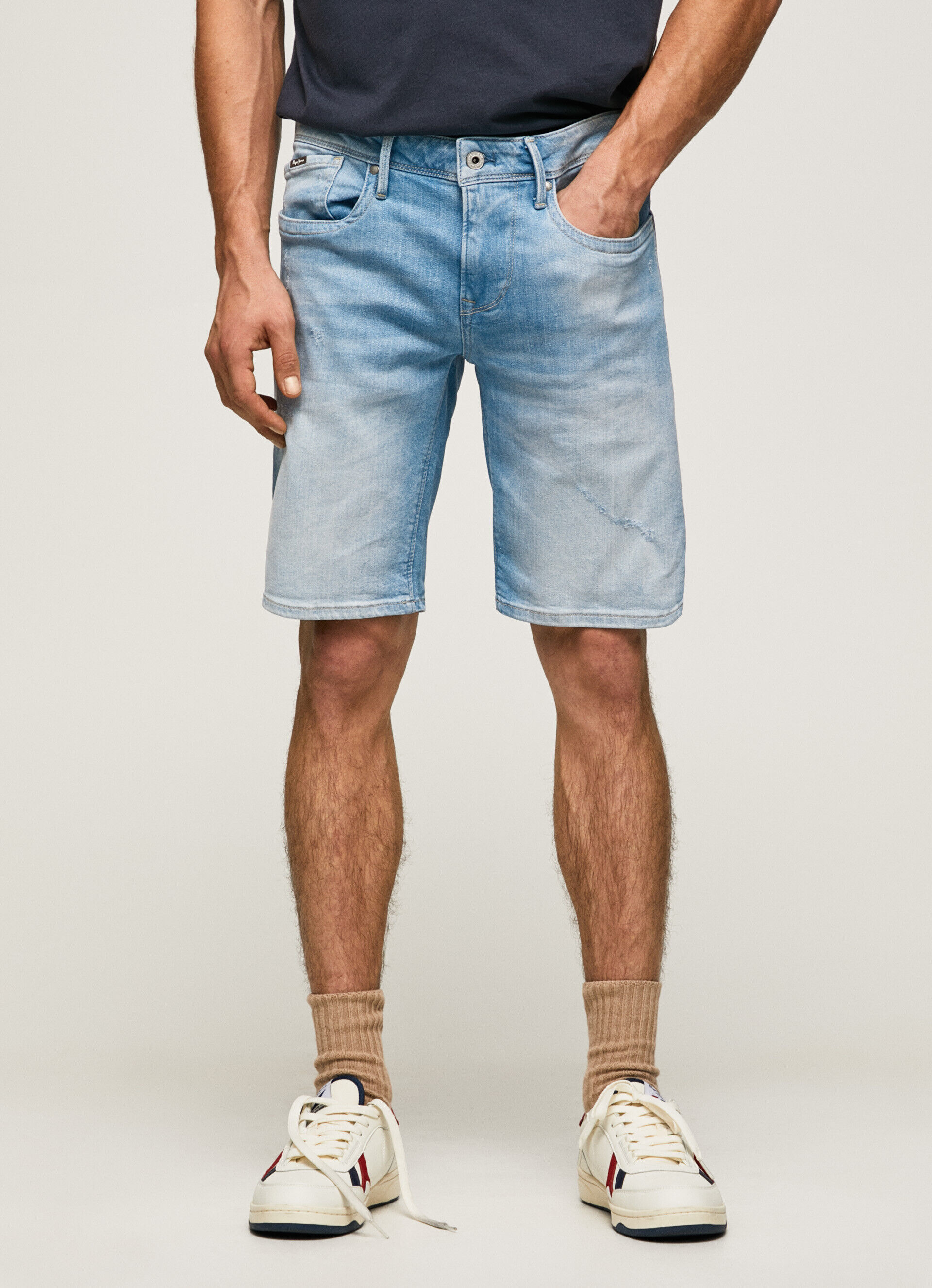 BERMUDA DENIM HATCH FIT SLIM - jeans
