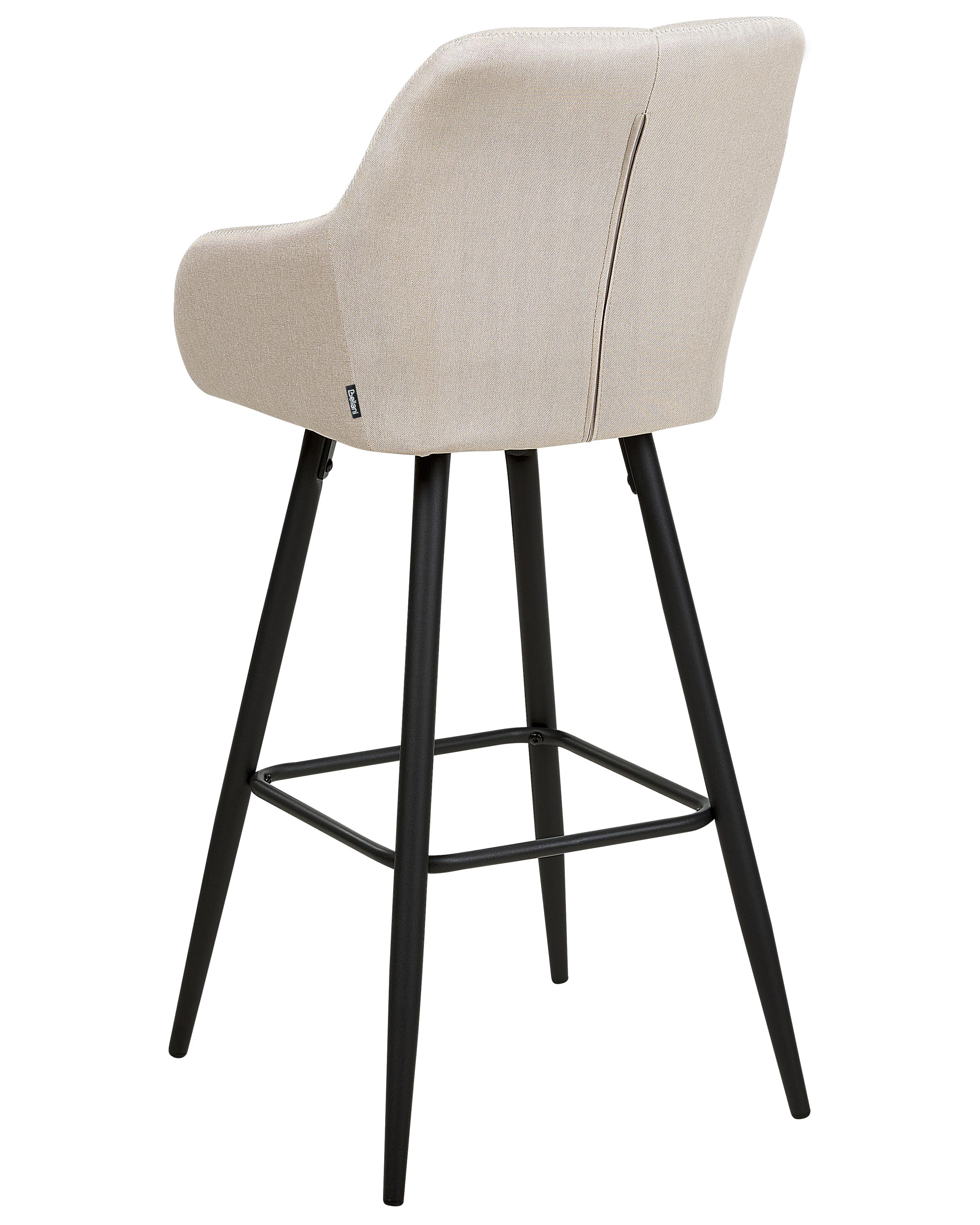 Set van 2 barstoelen DARIEN Lichtbeige