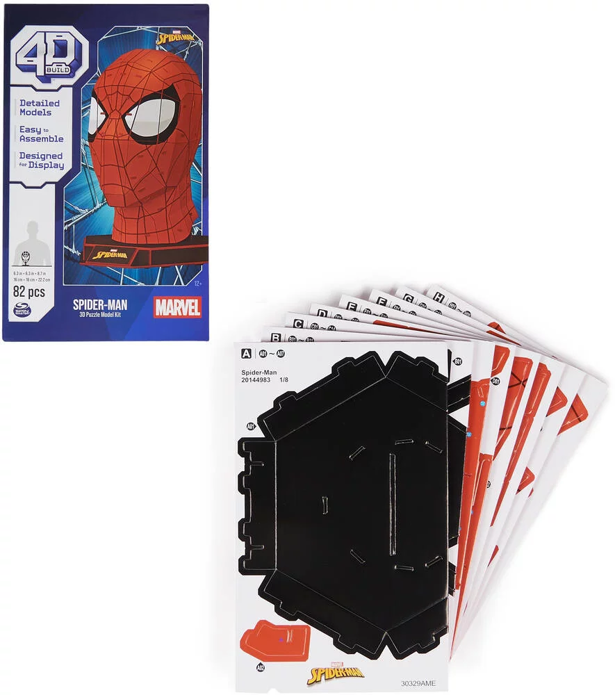 MARVEL - 4D BUILD - MASQUE SPIDERMAN 82 PIECES