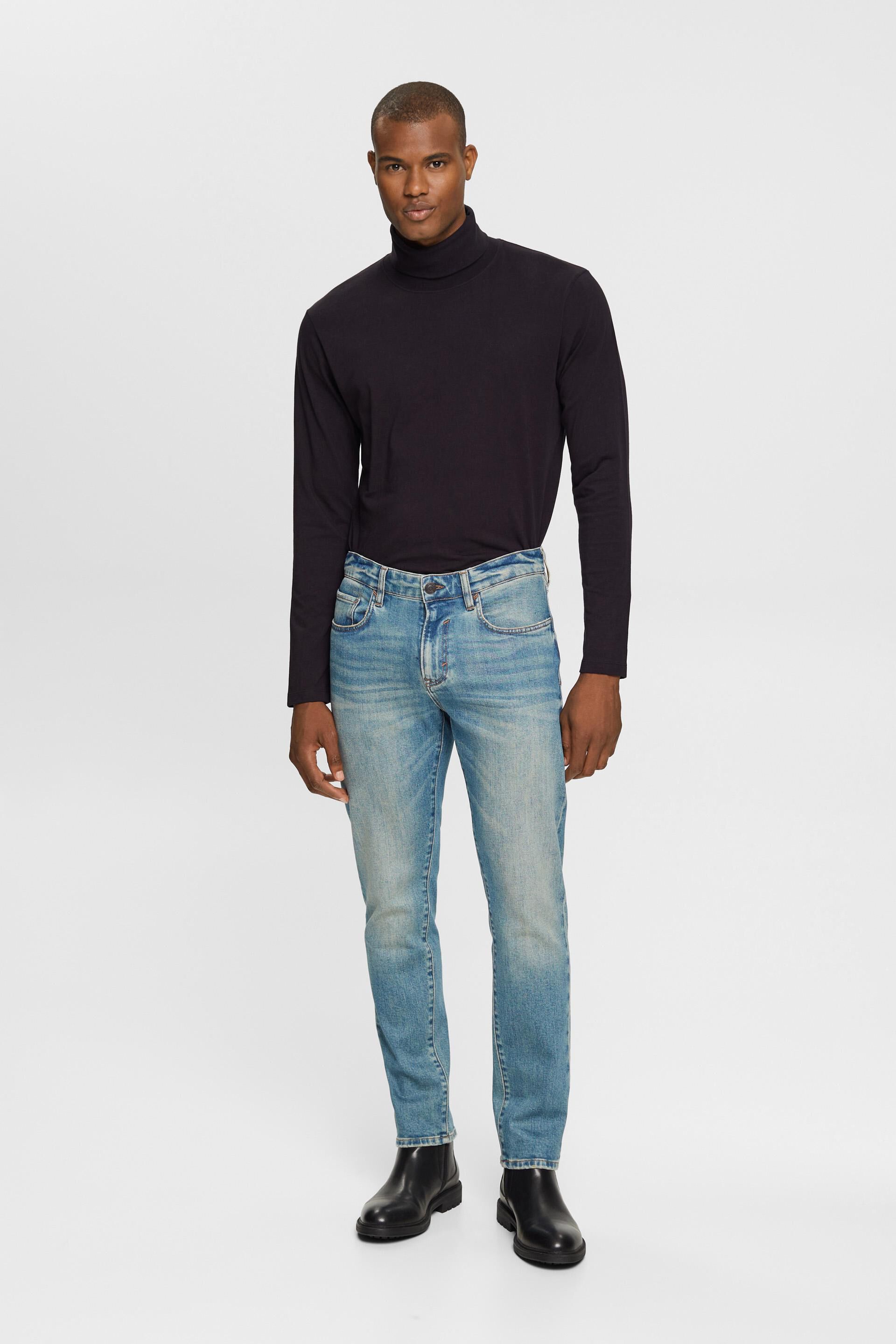 Jean Slim à la finition stone washed, coton biologique