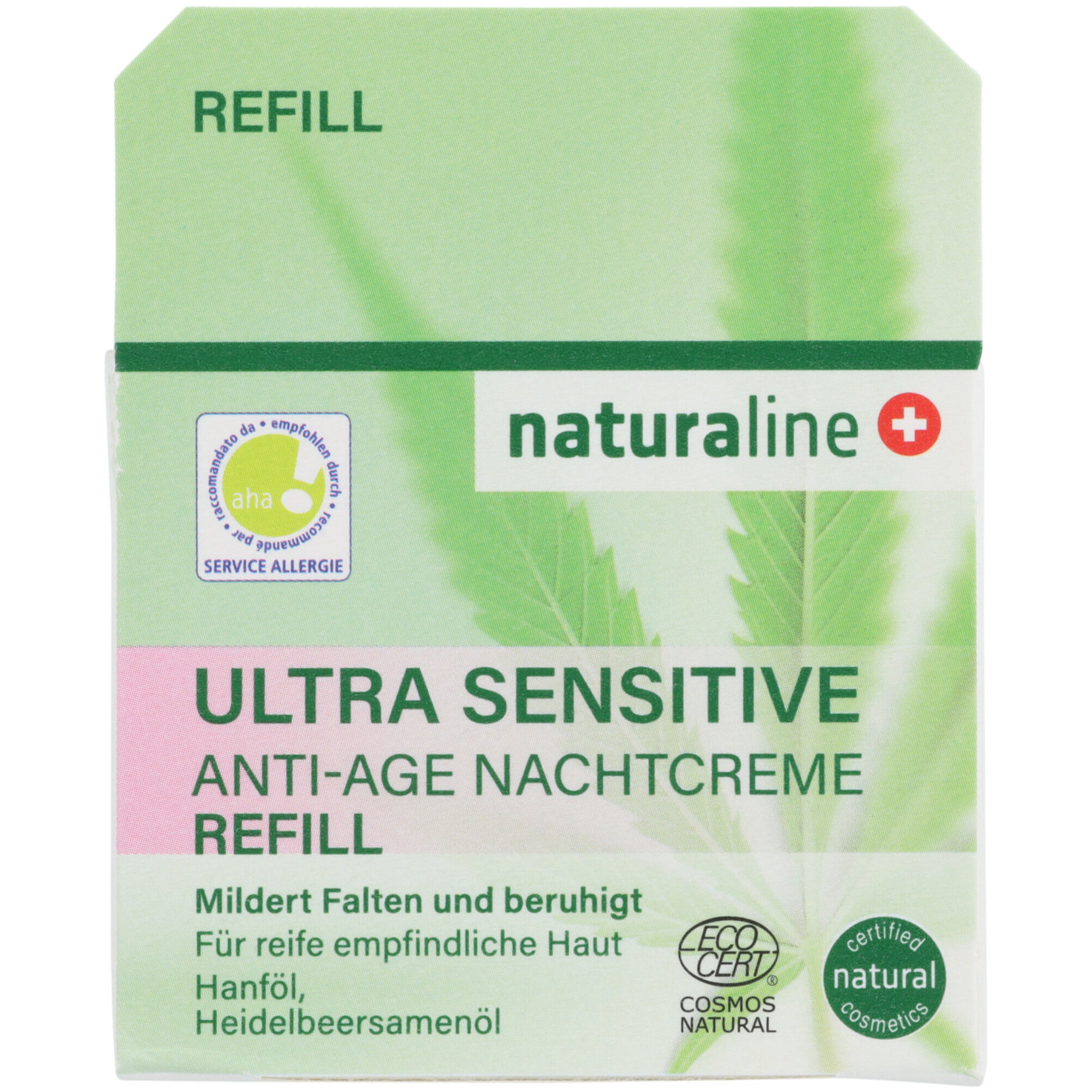 Naturaline Ultra Sensitive Nachtcreme Anti-Age Refill