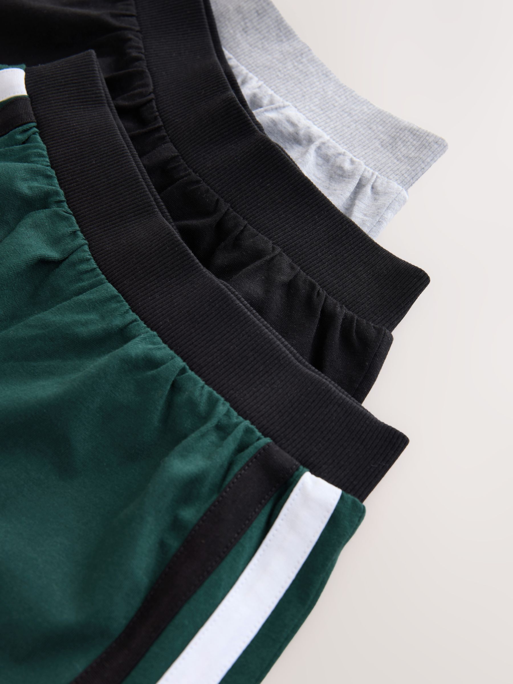 Zwart/groen - Set van 3 pyjama's met short (3-16 jr)