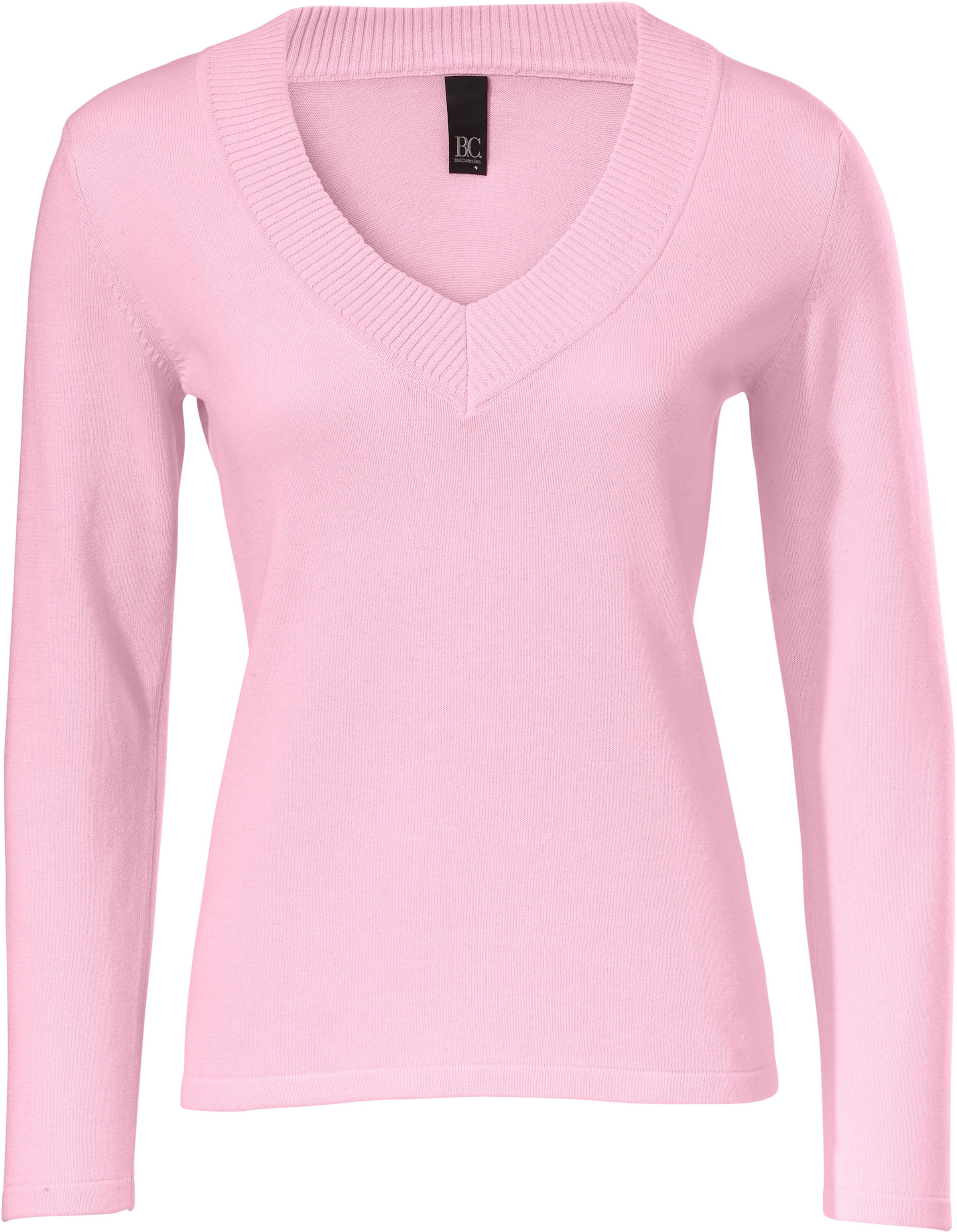 heine V-Pullover in rosé