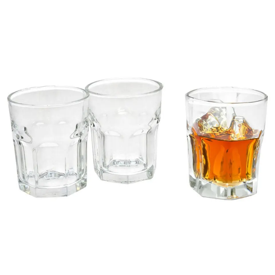 Gerimport Waterglazen Elvira - transparant glas - 3x - 256 ml