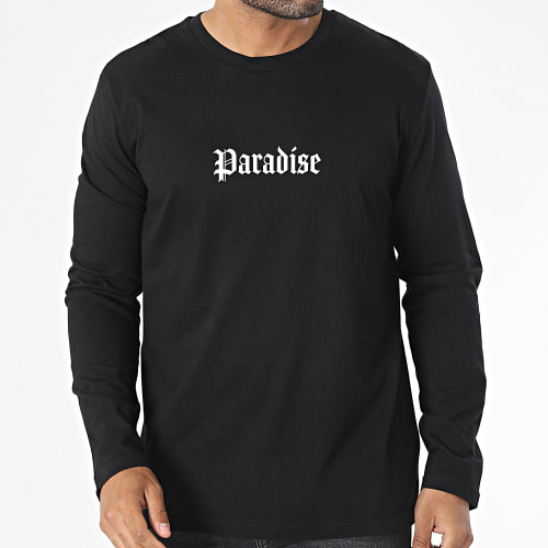 Tee Shirt Manches Longues Paradise III Noir