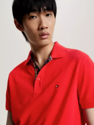 Check Placket Regular Fit Polo