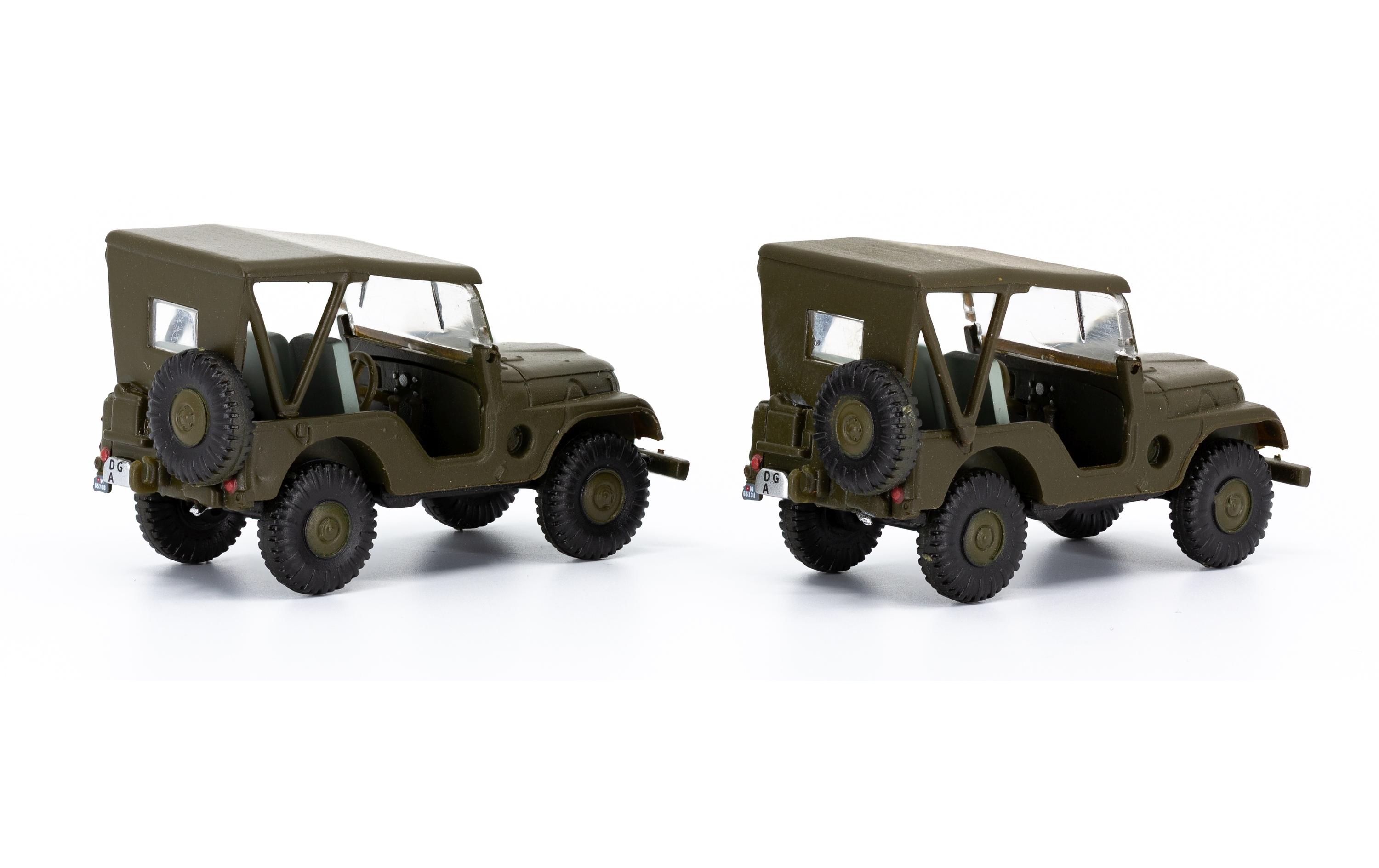 Willys M38A1 Armee Jeep 2er Set 1:87H0 Jeep Militärmodell