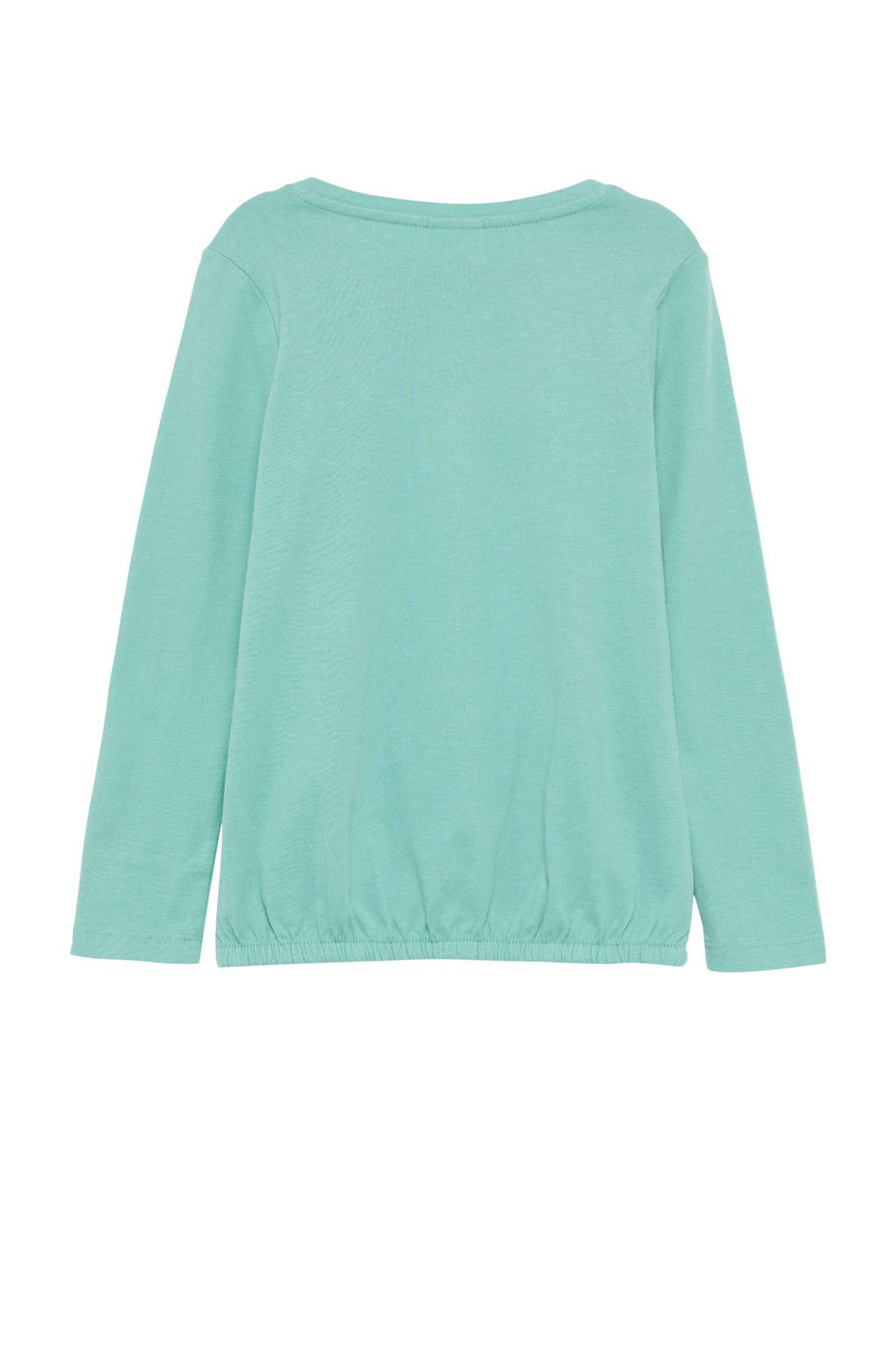 s.Oliver longsleeve met printopdruk turquoise