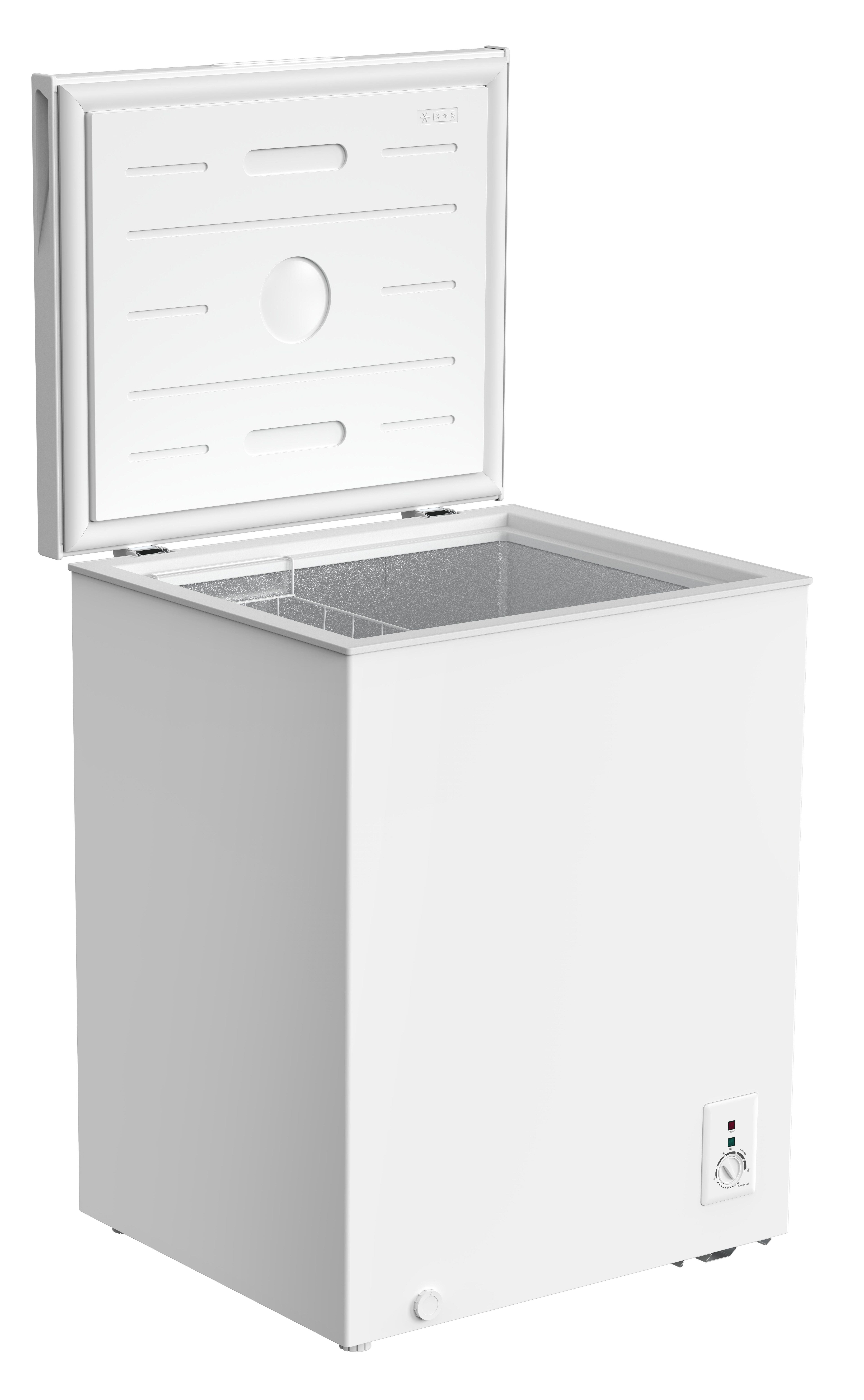 YUNA FROSTER 100E Gefriertruhe, 99 Liter, weiss, DUAL Modus Gefrieren oder Kühlen, mit Drahtkorb