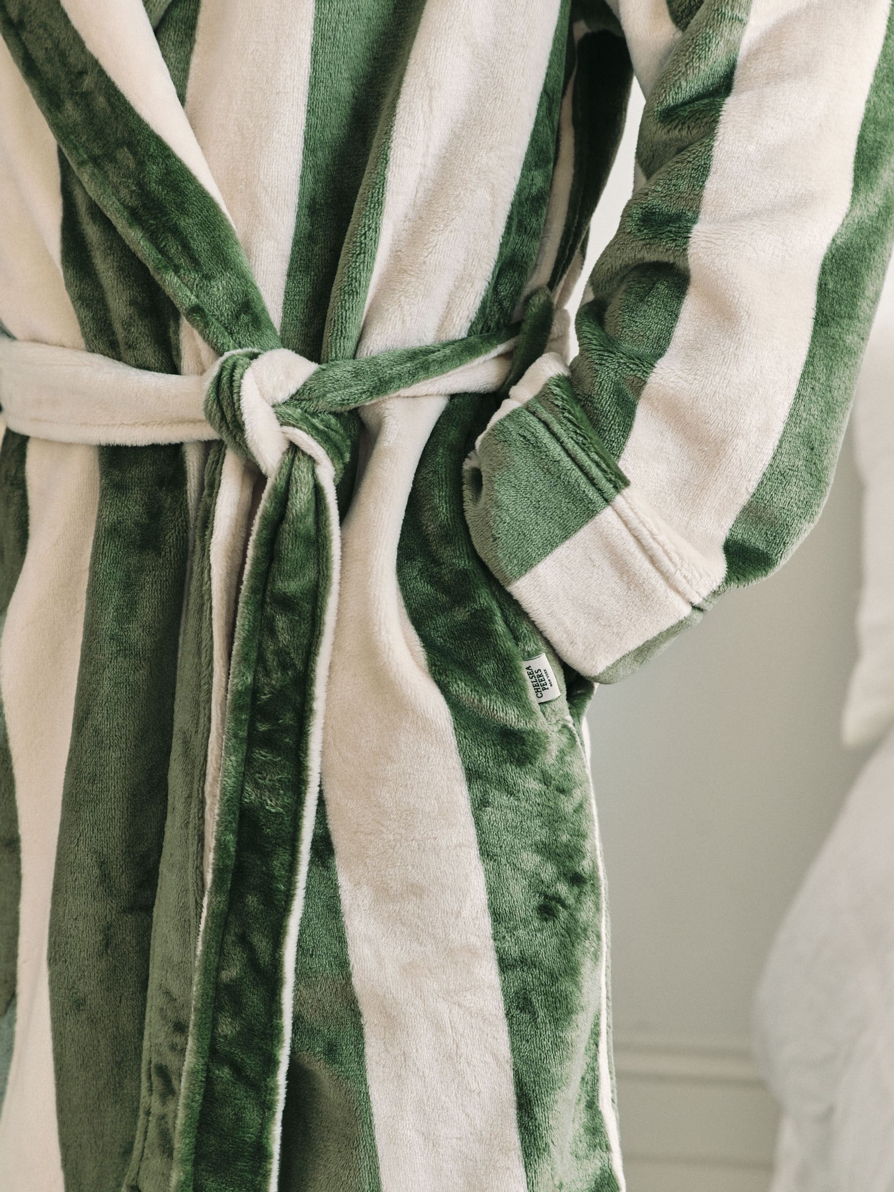 Chelsea Peers Fleece Stripe Hooded Dressing Gown