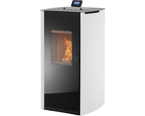 Rowi Vetro pelletkachel, staal, wit, 9 kW, inclusief wifi en afstandsbediening