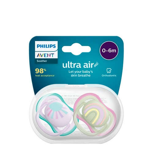 Philips Avent Ultra Air Chupeta Raios de Sol e Arco-Íris 0-6m Duo