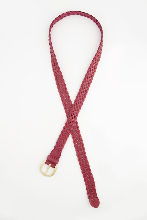 Ledergürtel, Flechtoptik, Metallic-Schließe