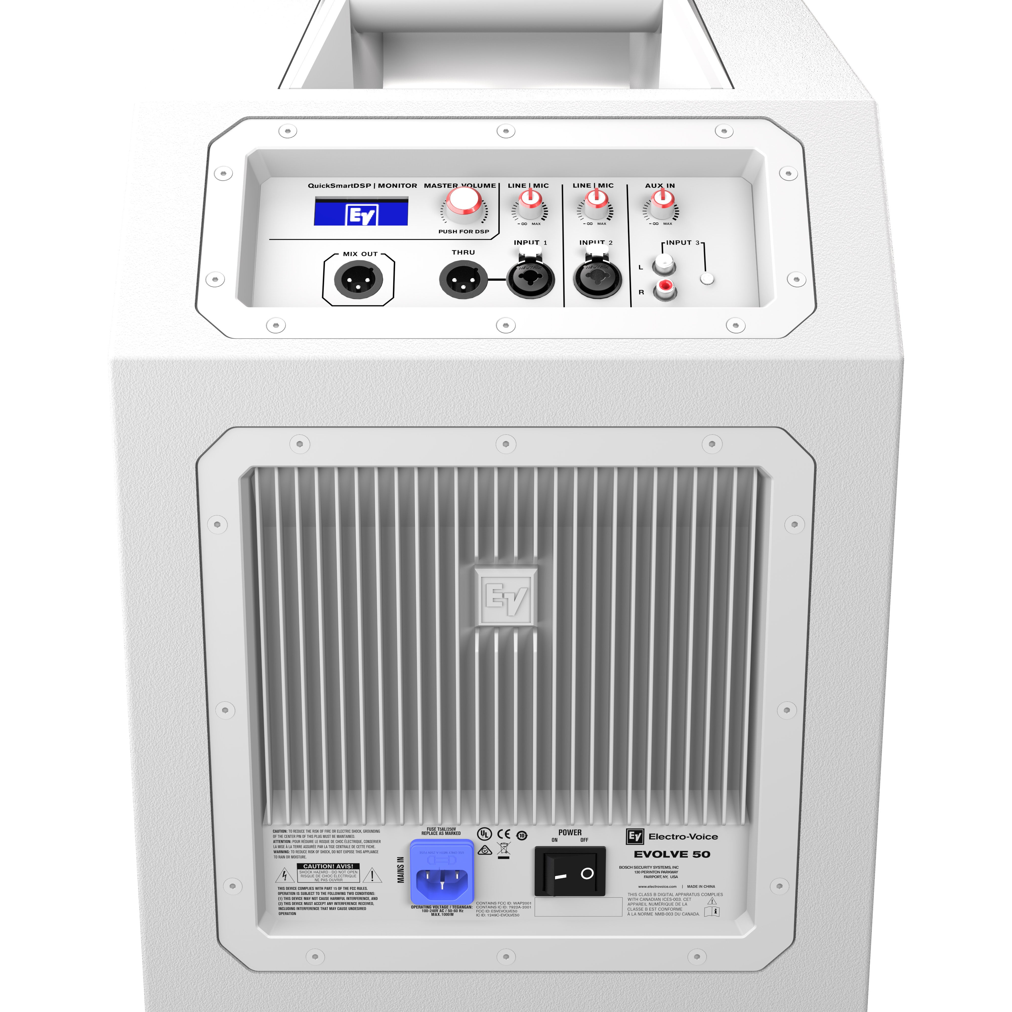 Electro-Voice EVOLVE 50 wit + Evolve 50 Rolling Case