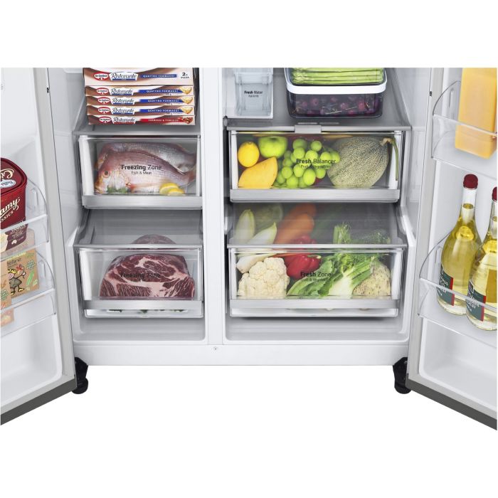 LG Side-by-Side GSXV91BSAE Brushed Steel - interner Wassertank // InstaView®