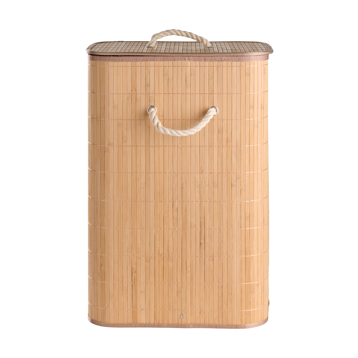Opvouwbare wasmand Willem met deksel Naturel